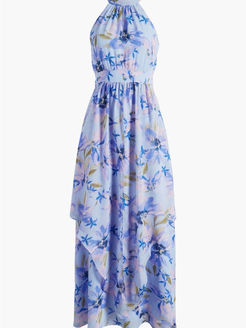 eliza j floral halter neck maxi dress | Dresses | Eliza J Periwinkle Style:62327B